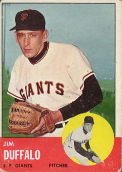 1963 Topps Baseball Cards      567     Jim Duffalo
